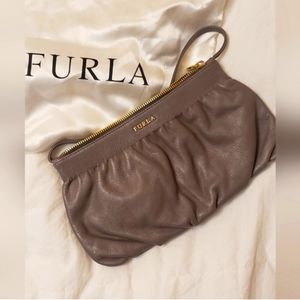 Furla leather clutch